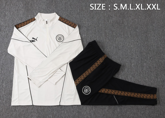 26-27 Manchester City High Quality Half Pull Tracksuit