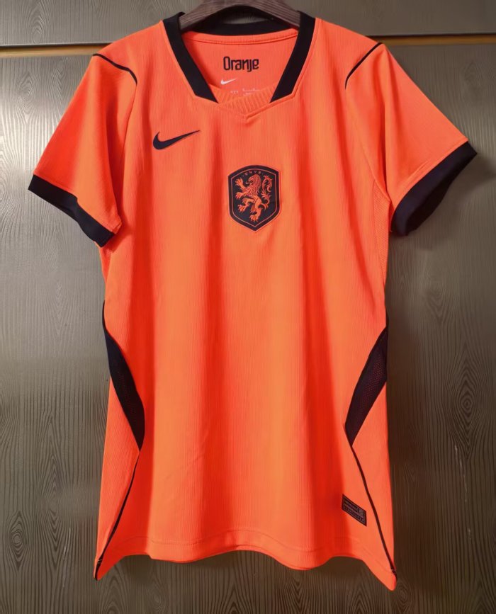 2026 Netherlands Home Women Fans Soccer Jersey (女)