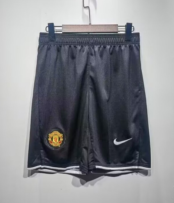 2007-2008 Manchester United Black Retro Shorts Pants
