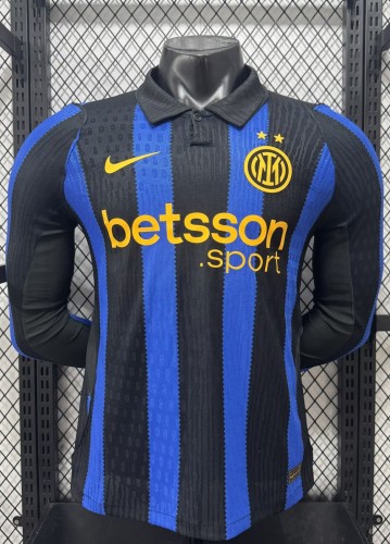 26-27 Inter Milan Home Long Sleeve Player Version Soccer Jersey (长袖球员)