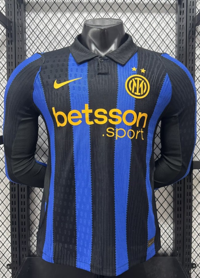 26-27 Inter Milan Home Long Sleeve Player Version Soccer Jersey (长袖球员)