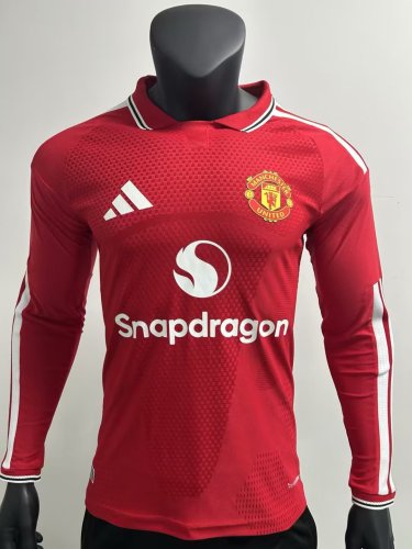 26-27 Manchester United Home Long Sleeve Player Version Soccer Jersey (长袖球员)