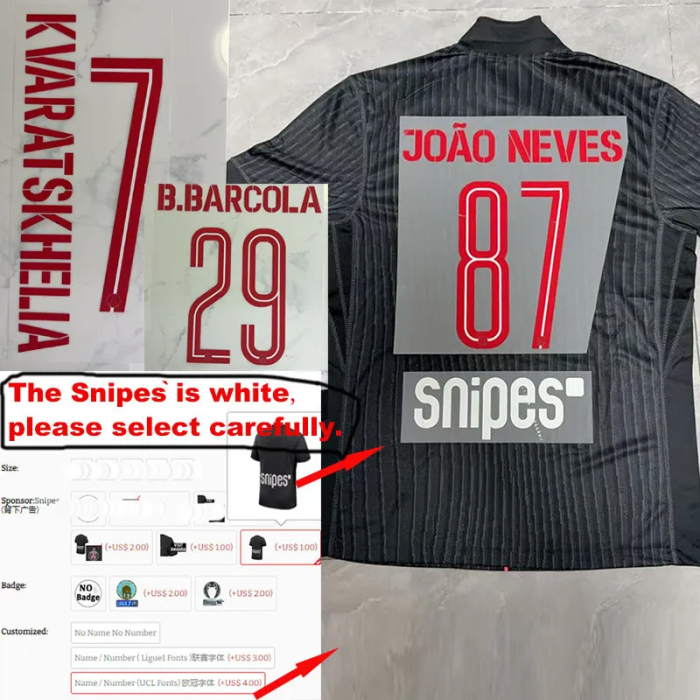 25-26 Paris Saint-Germain Fourth Fans Soccer Jersey 1:1 Thai Quality