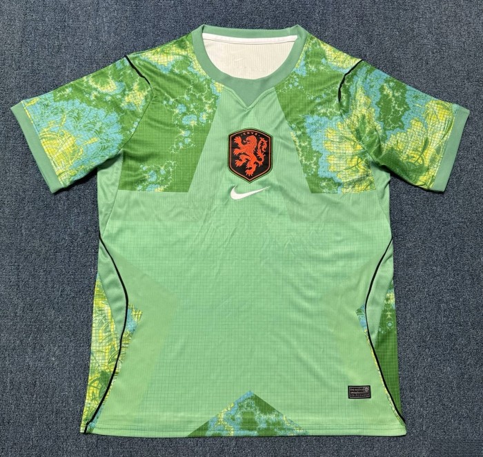 2026 Netherlands Green GoalKeeper Fans Soccer Jersey