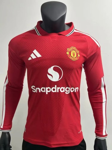 26-27 Manchester United Home Long Sleeve Player Version Soccer Jersey (长袖球员)