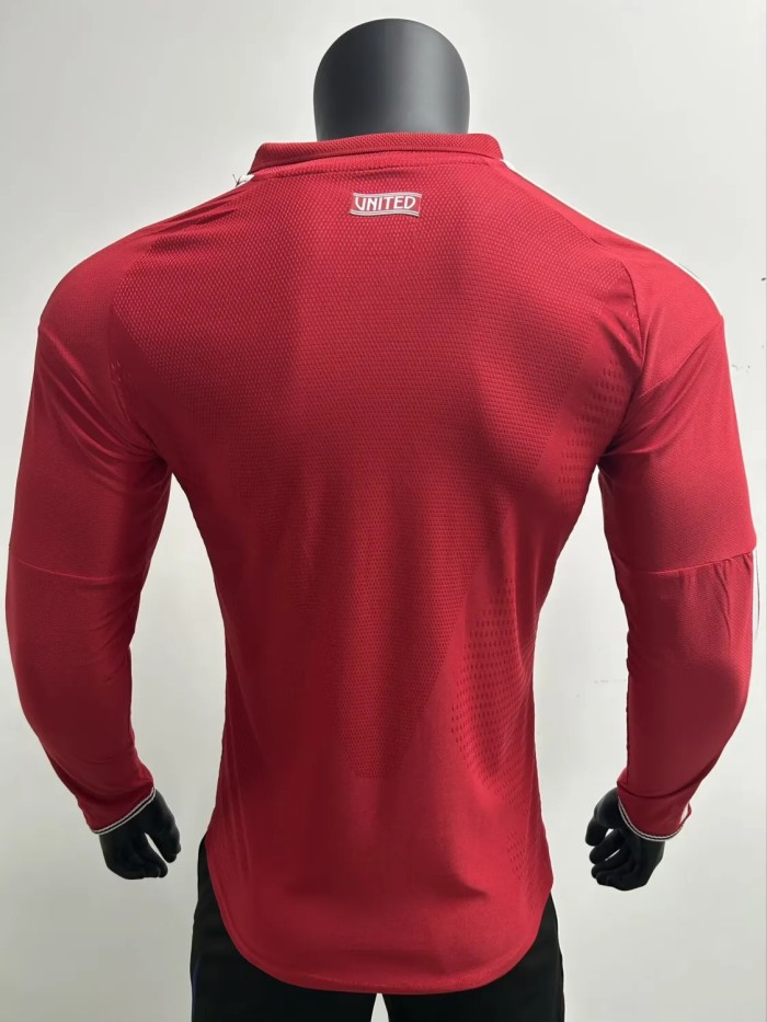 26-27 Manchester United Home Long Sleeve Player Version Soccer Jersey (长袖球员)