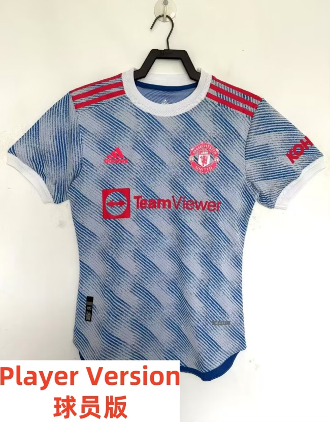 2021-2022 Manchester United Away Player Version Retro Soccer Jersey *球员