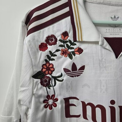 25-26 Arsenal Embroidered Version Long Sleeve Soccer Jersey (长袖)