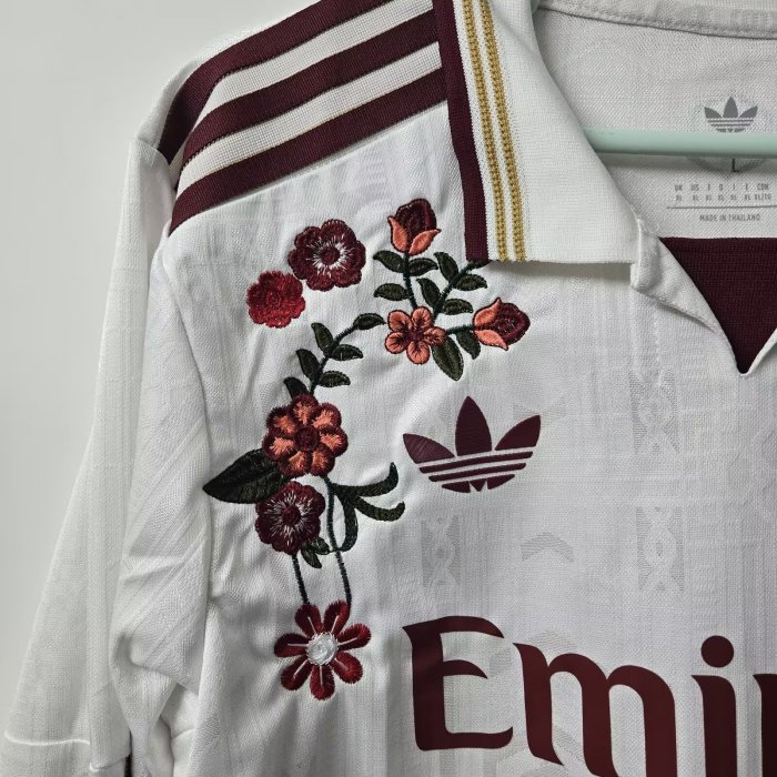 25-26 Arsenal Embroidered Version Long Sleeve Soccer Jersey (长袖)