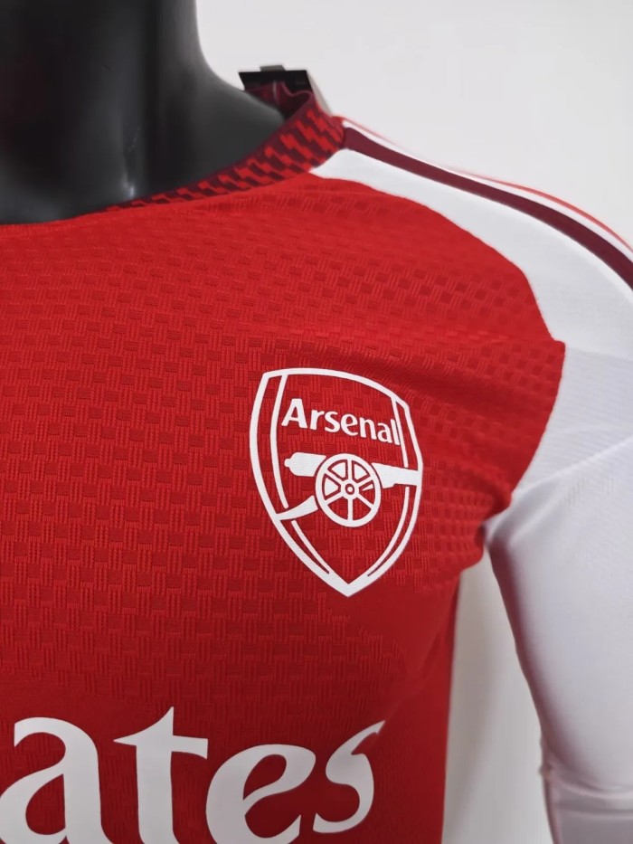 26-27 Arsenal Home Long Sleeve Player Version Soccer Jersey (长袖球员)