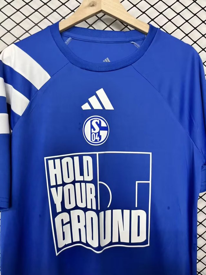 26-27 Schalke 04 Declaration Version Fans Soccer Jersey