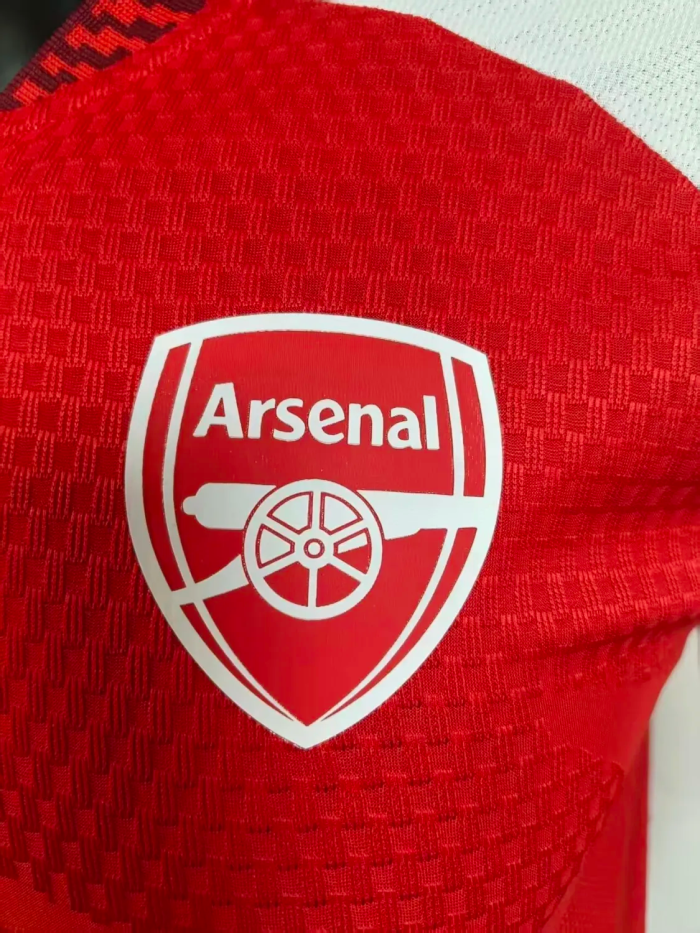 26-27 Arsenal Home Print CHAMPIONS # 26 Player Version Soccer Jersey