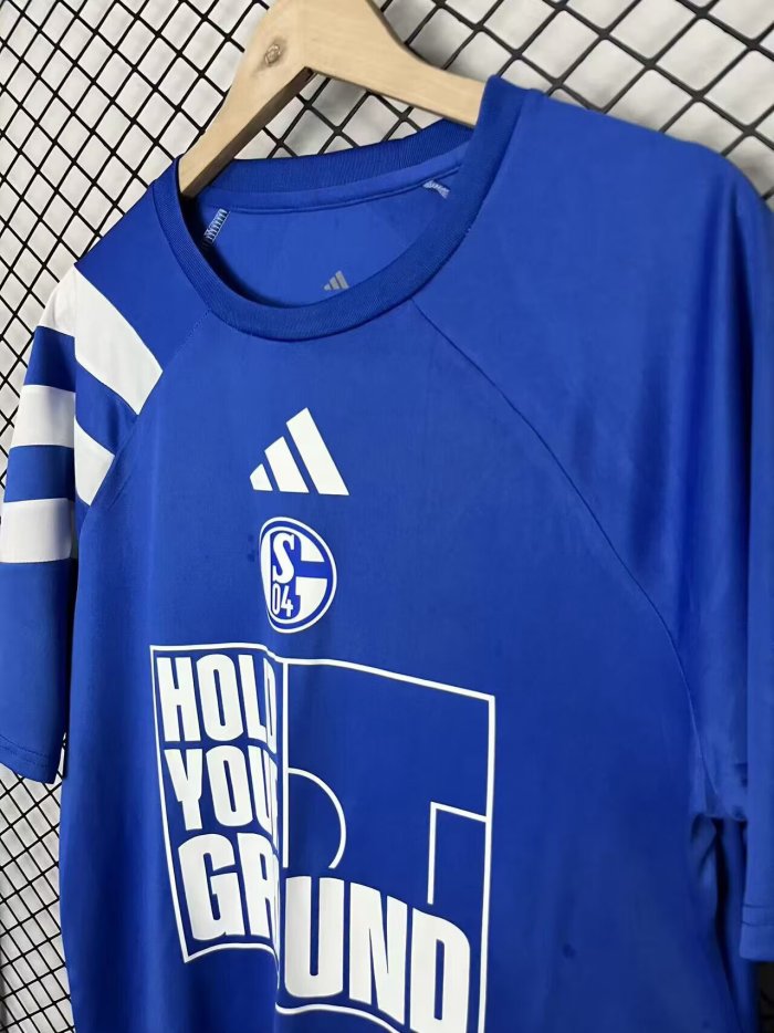 26-27 Schalke 04 Declaration Version Fans Soccer Jersey