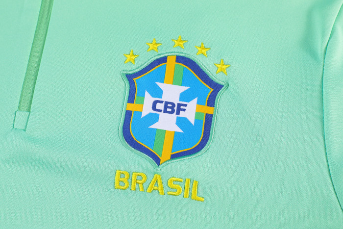 26-27  Brazil High Quality Kids Half Pull Tracksuit