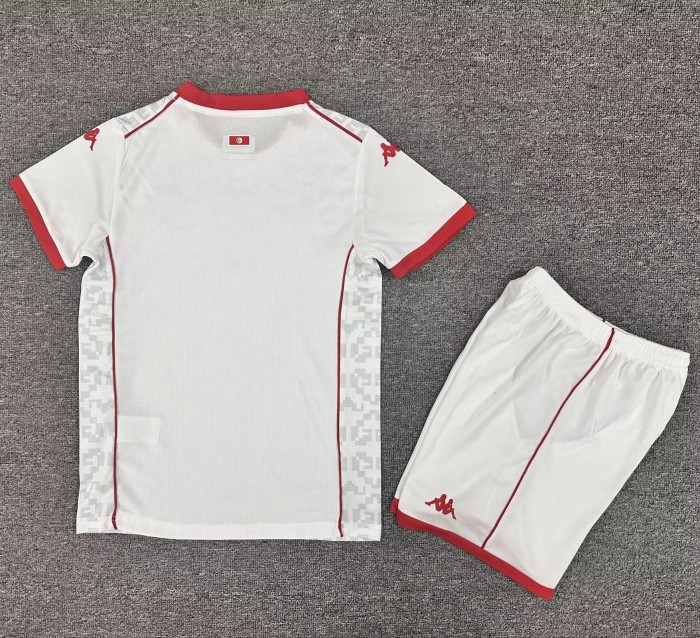 26-27 Tunisia Away Kids Soccer Jersey