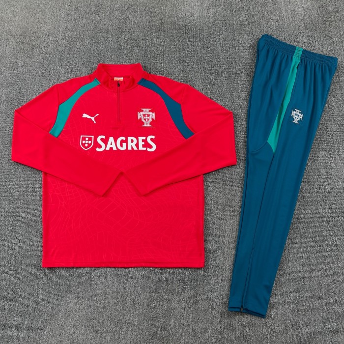 26-27 Portugal High Quality Half Pull Tracksuit