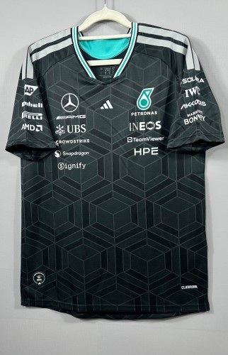 2026 F1 Benz New Pattern Short Sleeve Racing Suit
