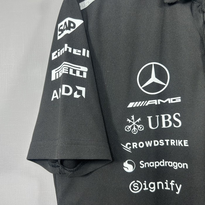 2026 F1 Benz New Pattern Short Sleeve Racing Suit