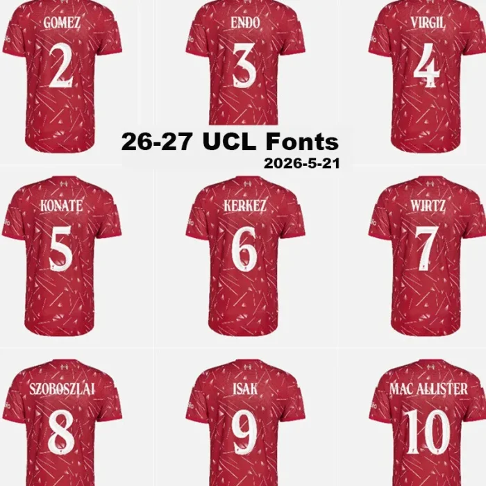 26-27 LIV Home Leaked Edition Long Sleeve Player Version Soccer Jersey (长袖球员)