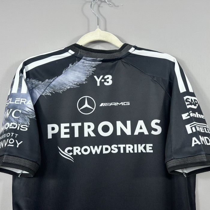 2026 F1 Benz New Pattern Short Sleeve Racing Suit