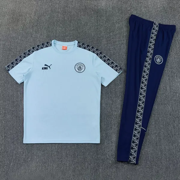 26-27 Man City Short shirts and Long trousers Suit (圆领)