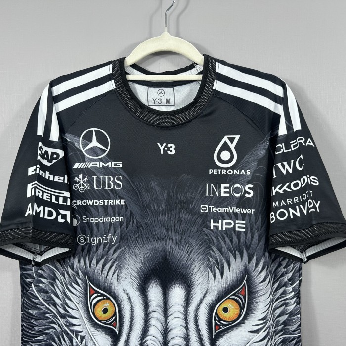 2026 F1 Benz New Pattern Short Sleeve Racing Suit