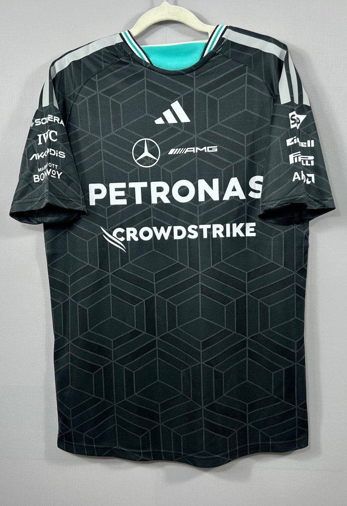 2026 F1 Benz New Pattern Short Sleeve Racing Suit