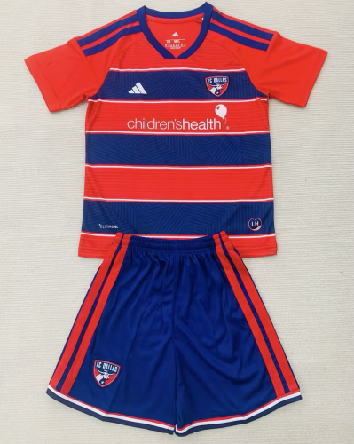 26-27 FC Dallas Home Kids Soccer Jersey