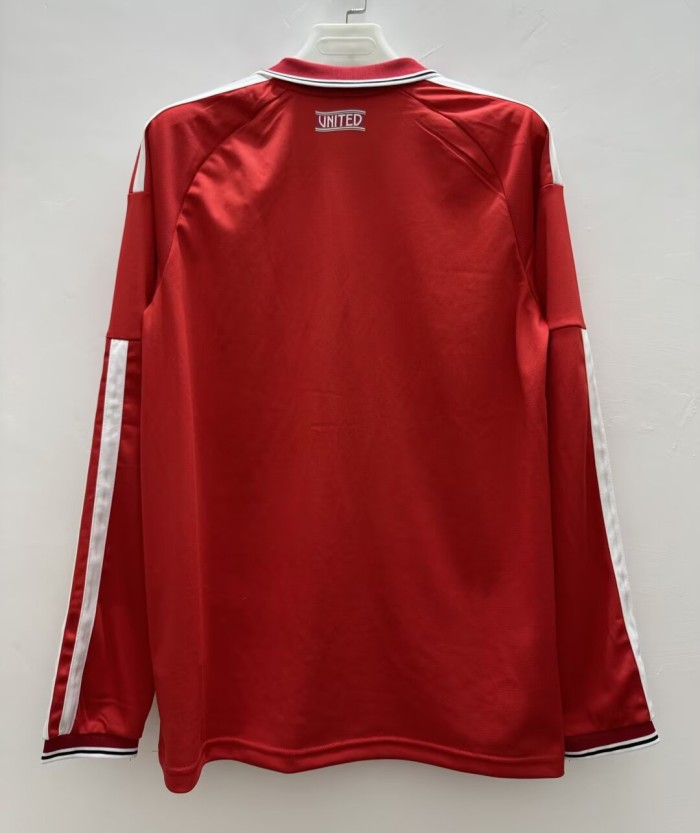 26-27 Man Utd Home Long Sleeve Fans Soccer Jersey*长袖