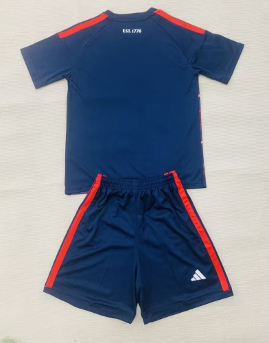 26-27 New England Revolution Home Kids Soccer Jersey
