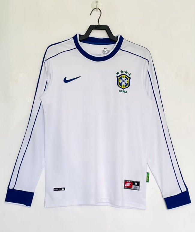 1998 Brazil  Long sleeves Retro Soccer Jersey 