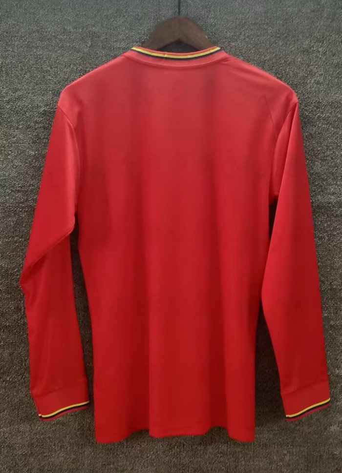 1990 Colombia Red Long Sleeve Retro Soccer Jersey