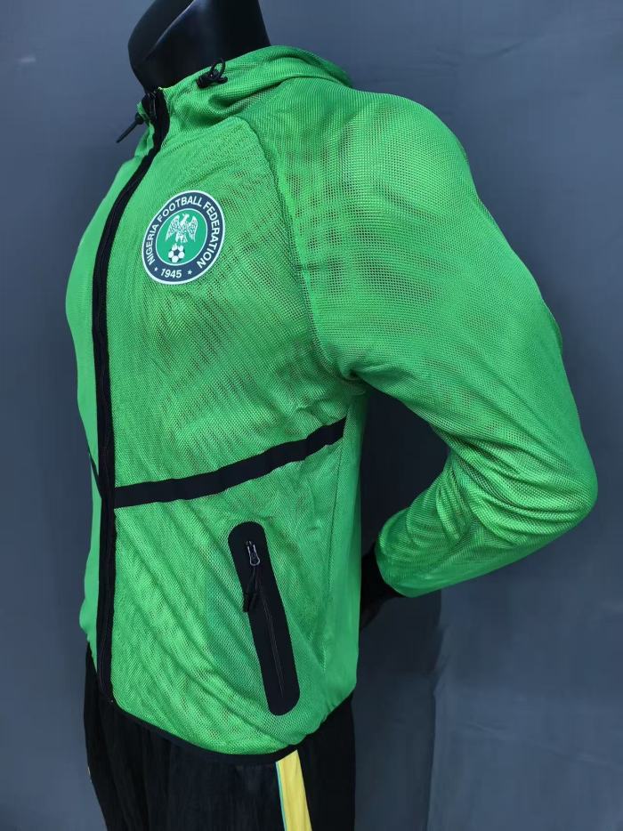 2026 Nigeria Green Pre-Competition Training Windbreaker