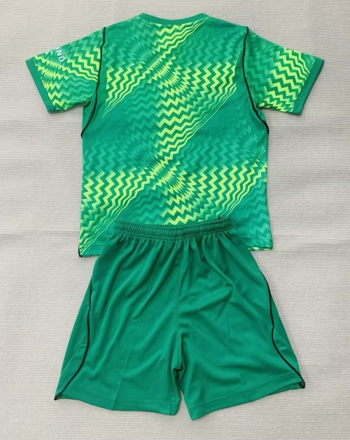 26-27 PSG Green GoalKeeper Kids Soccer Jersey