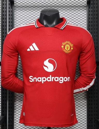 26-27 Manchester United Home Long Sleeve Player Version Soccer Jersey (长袖球员)
