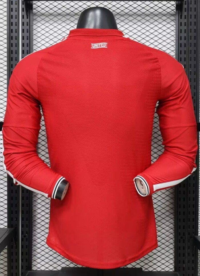 26-27 Manchester United Home Long Sleeve Player Version Soccer Jersey (长袖球员)