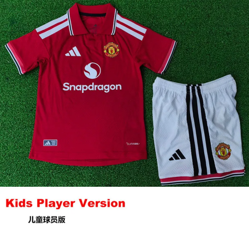 26-27 Manchester United Home Kids Player Version Soccer Jersey (球员童装)