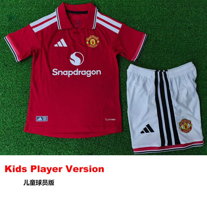 26-27 Manchester United Home Kids Player Version Soccer Jersey (球员童装)