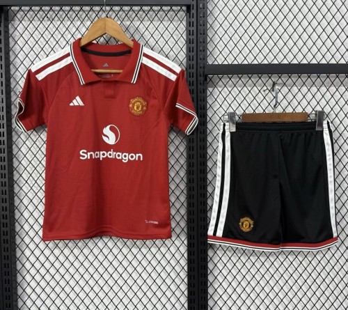26-27 Manchester United Home Kids Soccer Jersey