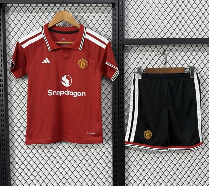 26-27 Manchester United Home Kids Soccer Jersey