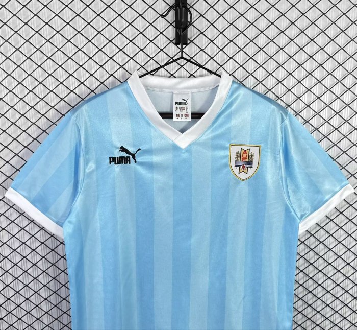 1990 Uruguay Home Retro Soccer Jersey