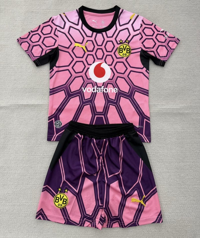 26-27 Dortmund Pink Goalkeeper Adult Suit