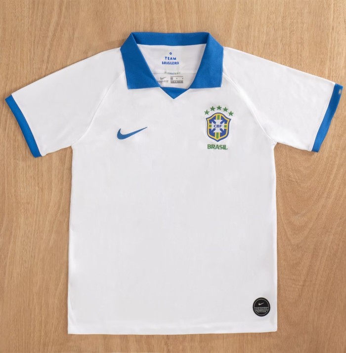 2019 Brazil Away Retro Soccer Jersey