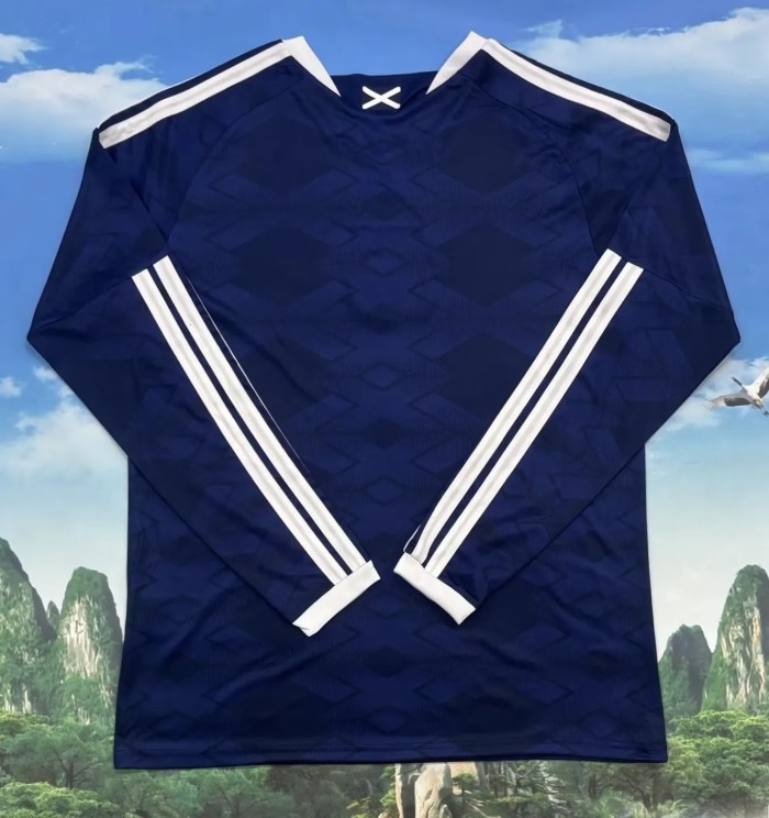 2026 World Cup Scotland Home Long Sleeve Fans Soccer Jersey (长袖)
