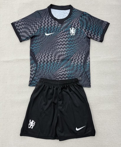 26-27 CHE Black GoalKeeper Kids Soccer Jersey