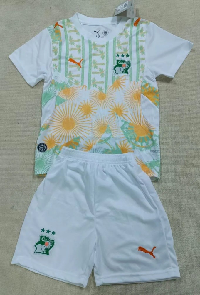 2026 Cote d'Ivoire Away Kids Soccer Jersey