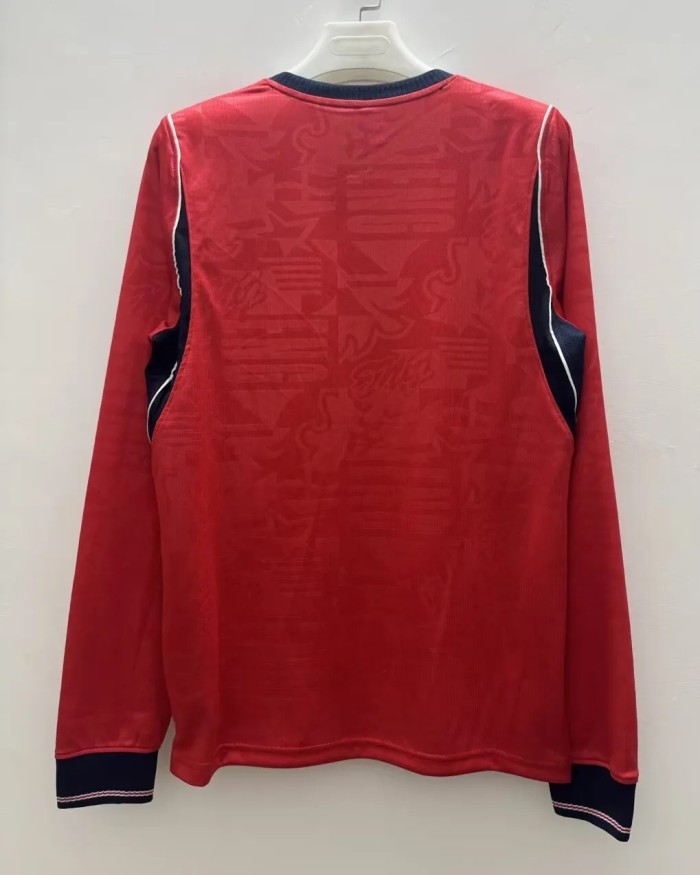 2026 England Away Long Sleeve Fans Soccer Jersey (长袖)