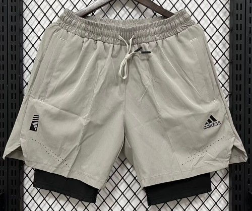 2026 ON Mousy gray Casual Double Layer Short Pants