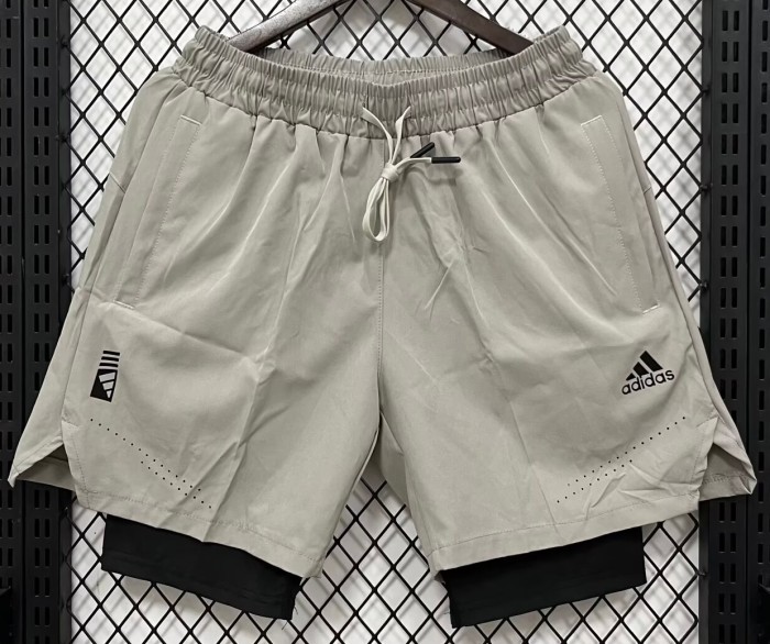 2026 ON Mousy gray Casual Double Layer Short Pants
