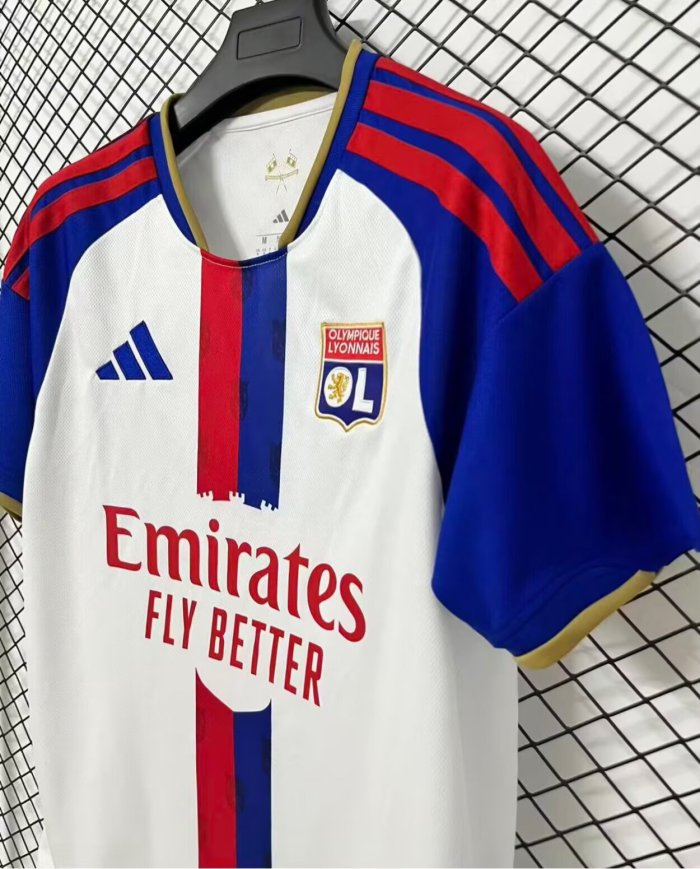 26-27 Lyon Home Leaked Edition Fans Soccer Jersey